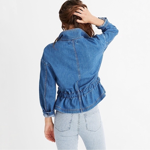 Madewell Southlake Denim Military Jacket Small - Picture 2 of 16